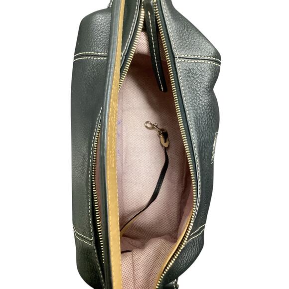 Dooney &Bourke Purse Women’s One Size Pebbled Leather One Handle Zipper Black - Picture 8 of 13